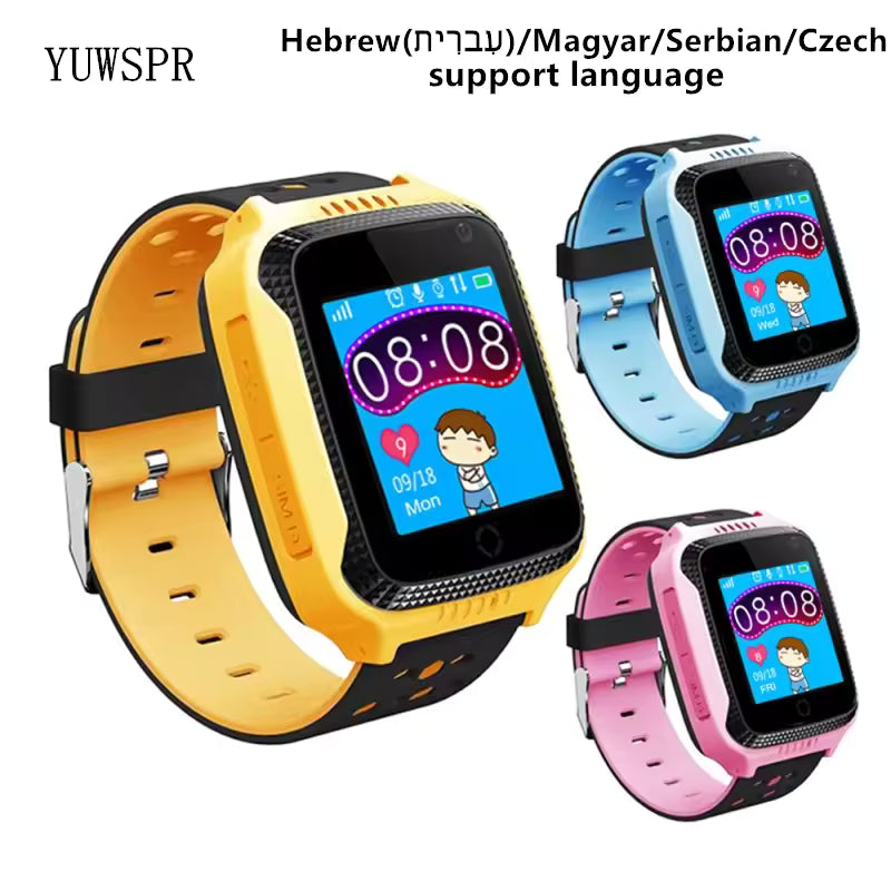 Montre connectée GPS pour enfants Q529 avec lampe torche, appareil photo, écran tactile 1,44", GPS, LBS, appel SOS, localisation et surveillance sonore pour bébé Q528