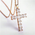 Trendy Gold Cross Pendant Necklace