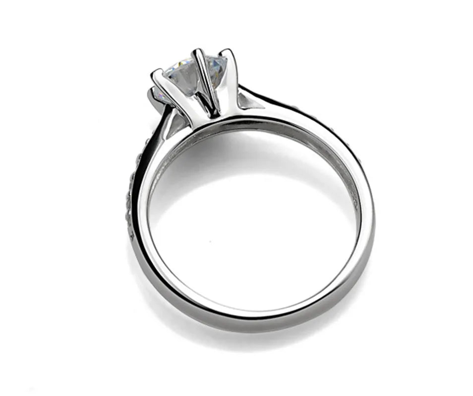 Luxury 925 Silver Imitation Diamond Ring