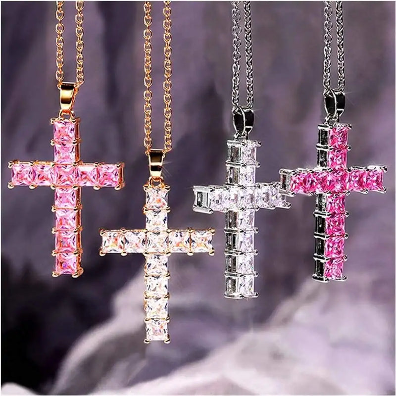 Trendy Gold Cross Pendant Necklace