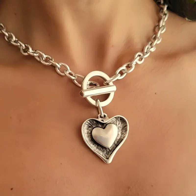Irregular Heart O-Chain Choker Necklace