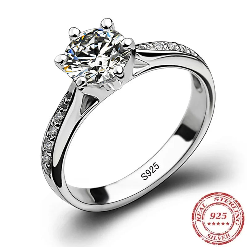 Luxury 925 Silver Imitation Diamond Ring